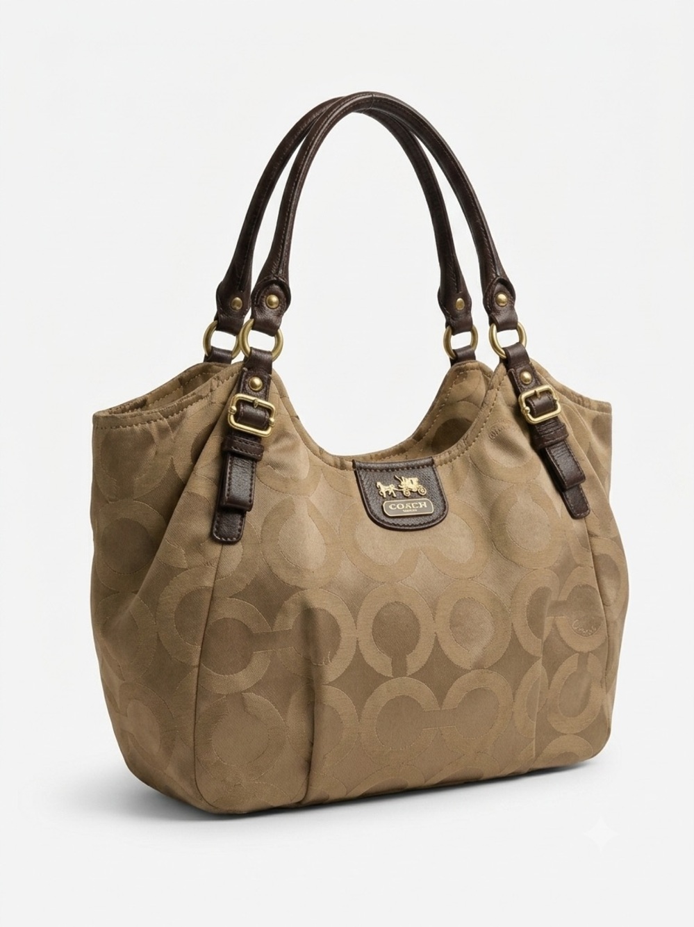 Authentic Coach Signature Hobo Bag – Iconic Purple Interior
